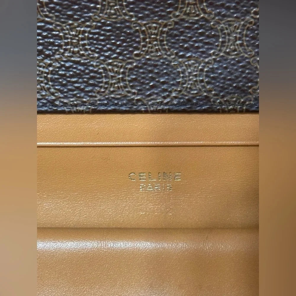 Celine Triomphe Vintage Macadam Canvas leather wallet - Picture 3 of 11